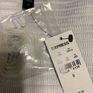 Womens EXPRESS DRESS NWT sz 8 white soft linen